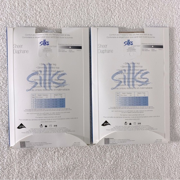 Vintage Essentials Control Top Pantyhose In Natural x2 NWT - Picture 6 of 7